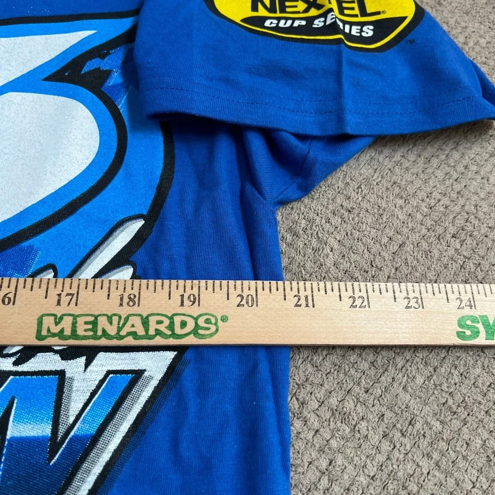 Vintage 2000s Mark Martin Racing NASCAR T-Shirt Blue Large Roush Racing - Picture 6 of 6